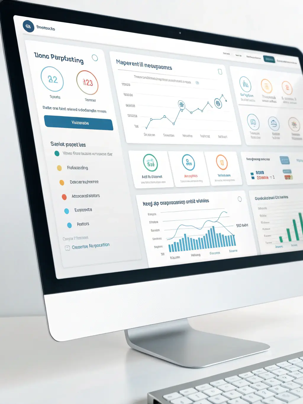 A screenshot of the AI Tool Picker being used to find AI tools for data analysis, showing the filters and results. The image should have a cyan overlay to match the AI Insights Hub's design.